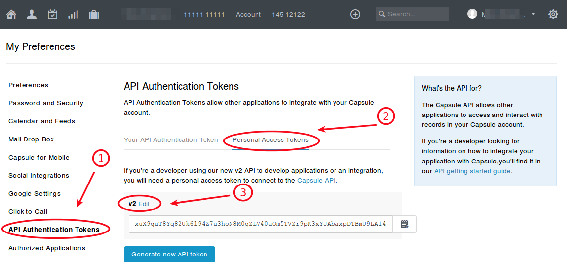 API Authentication Token