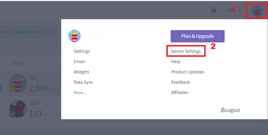 Agile admin settings