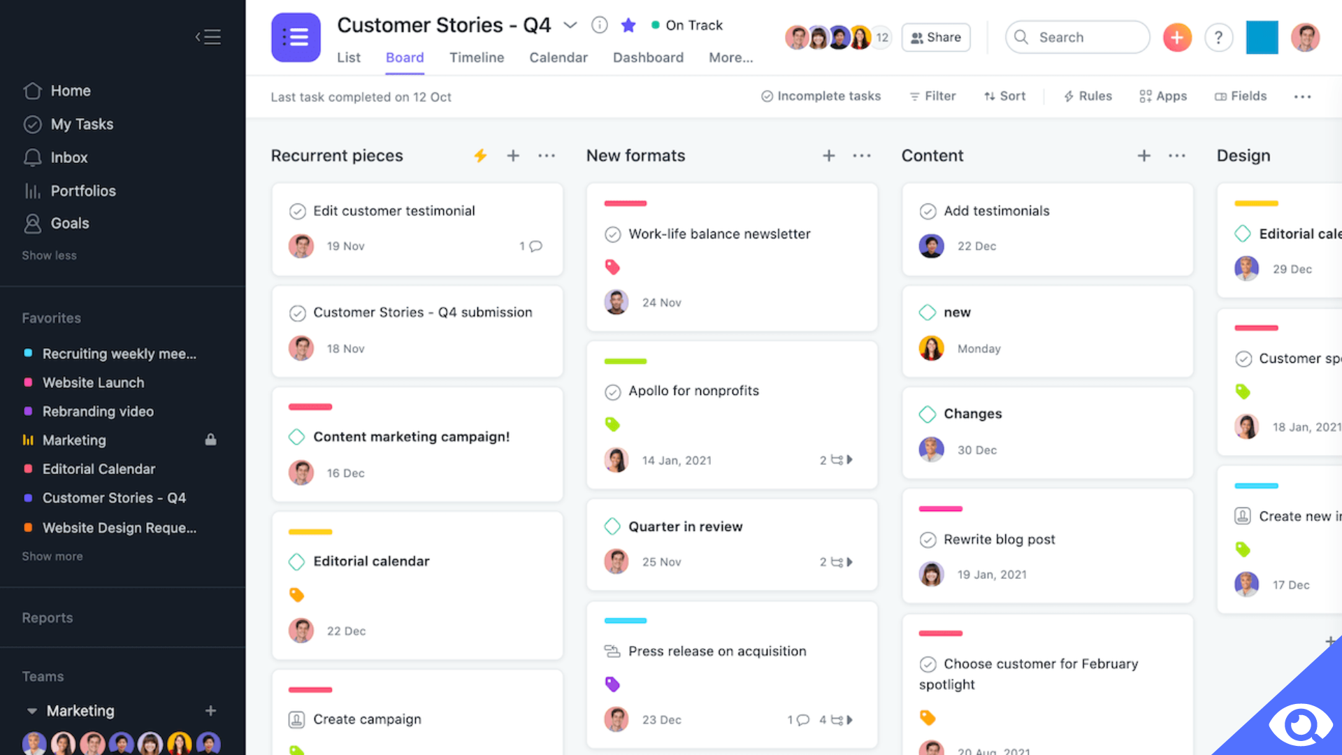 Asana lead generation