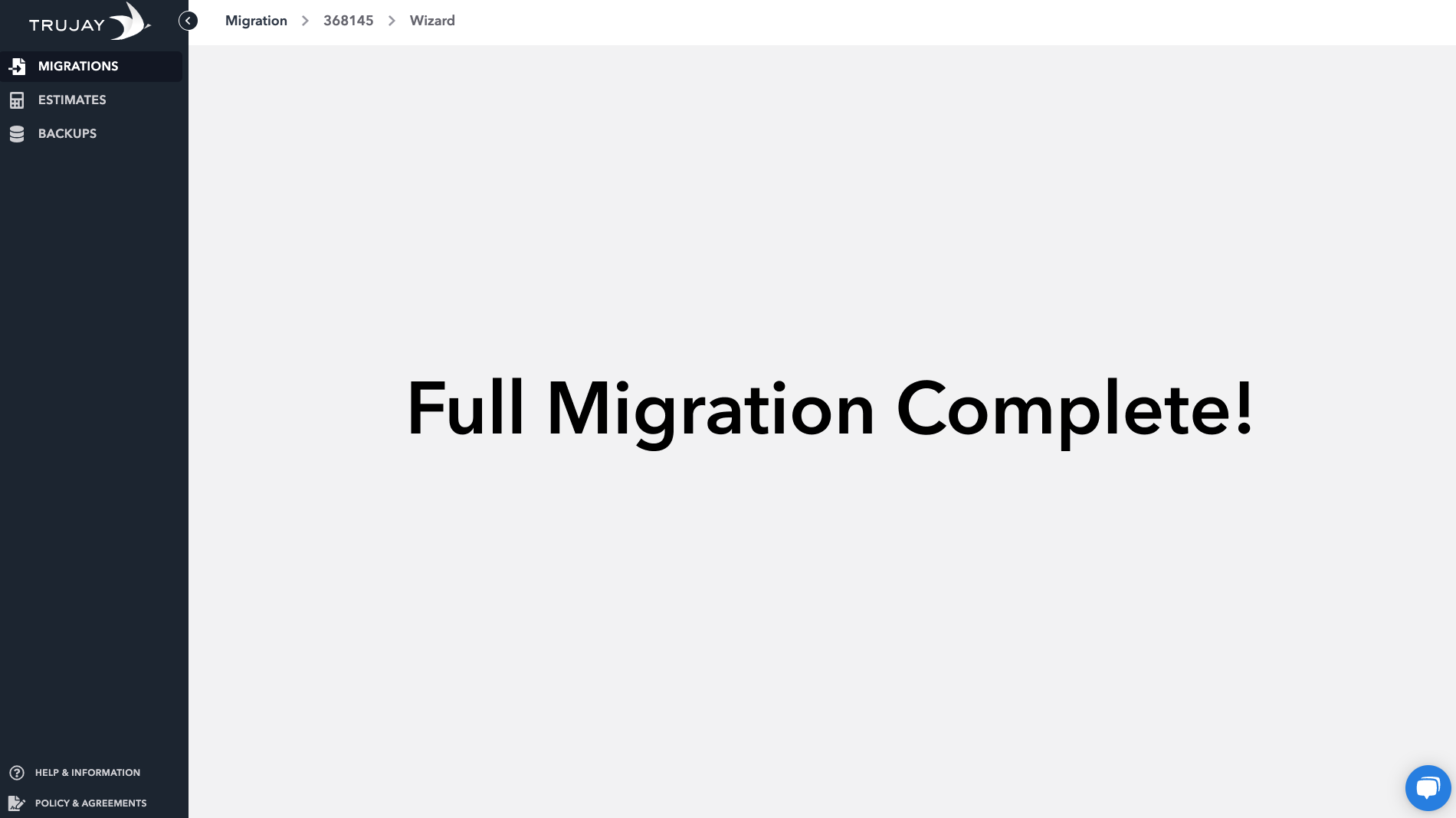 Full Migration complete