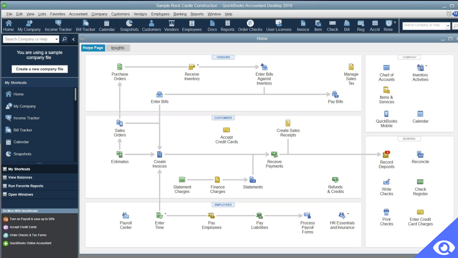 Screenshot QuickBooks