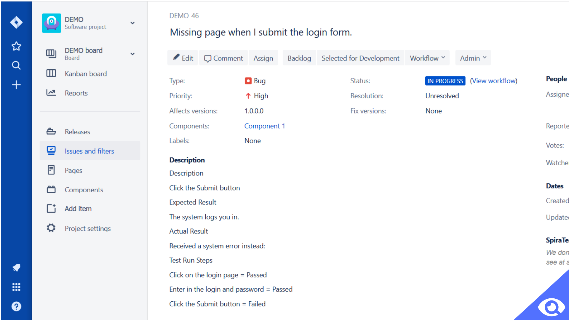 Screenshot jira